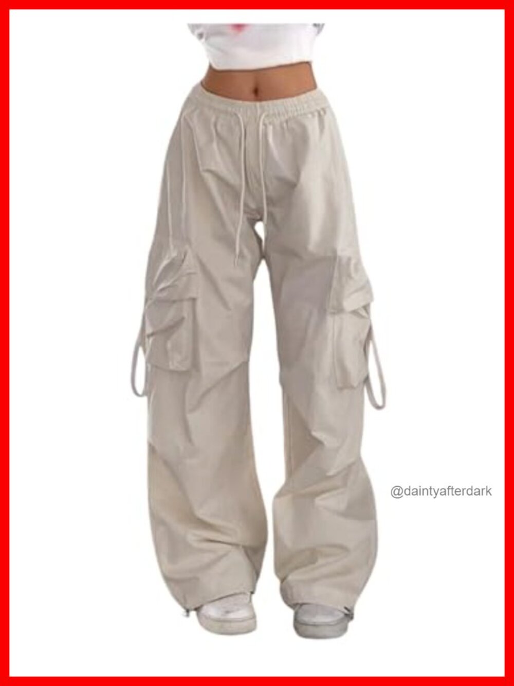 Parachute Baggy Hiking Wide Leg Track Cargo Pants